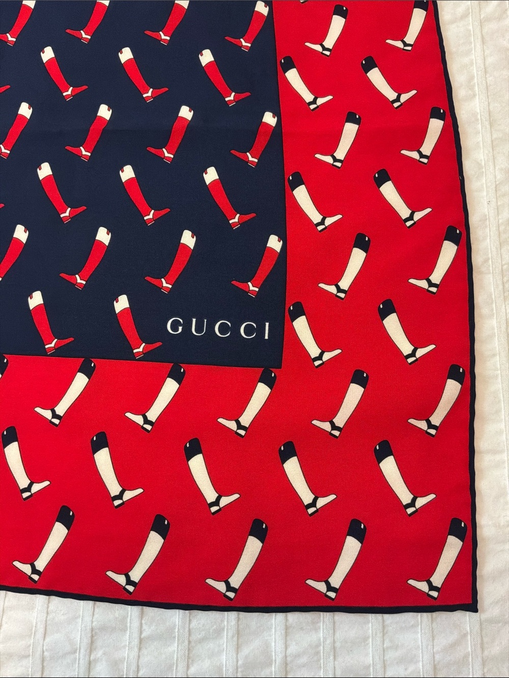 Vintage Gucci Silk Scarf -Equestrian theme